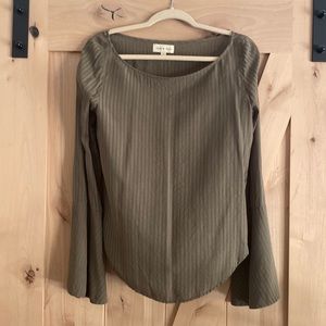 CLOTH & STONE olive/sage belle sleeved dress shirt (SM) LIKE NEW